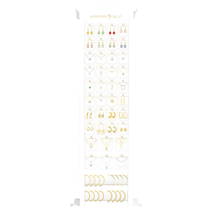 Pre-Fixed White SLIM Floor Fixture Display