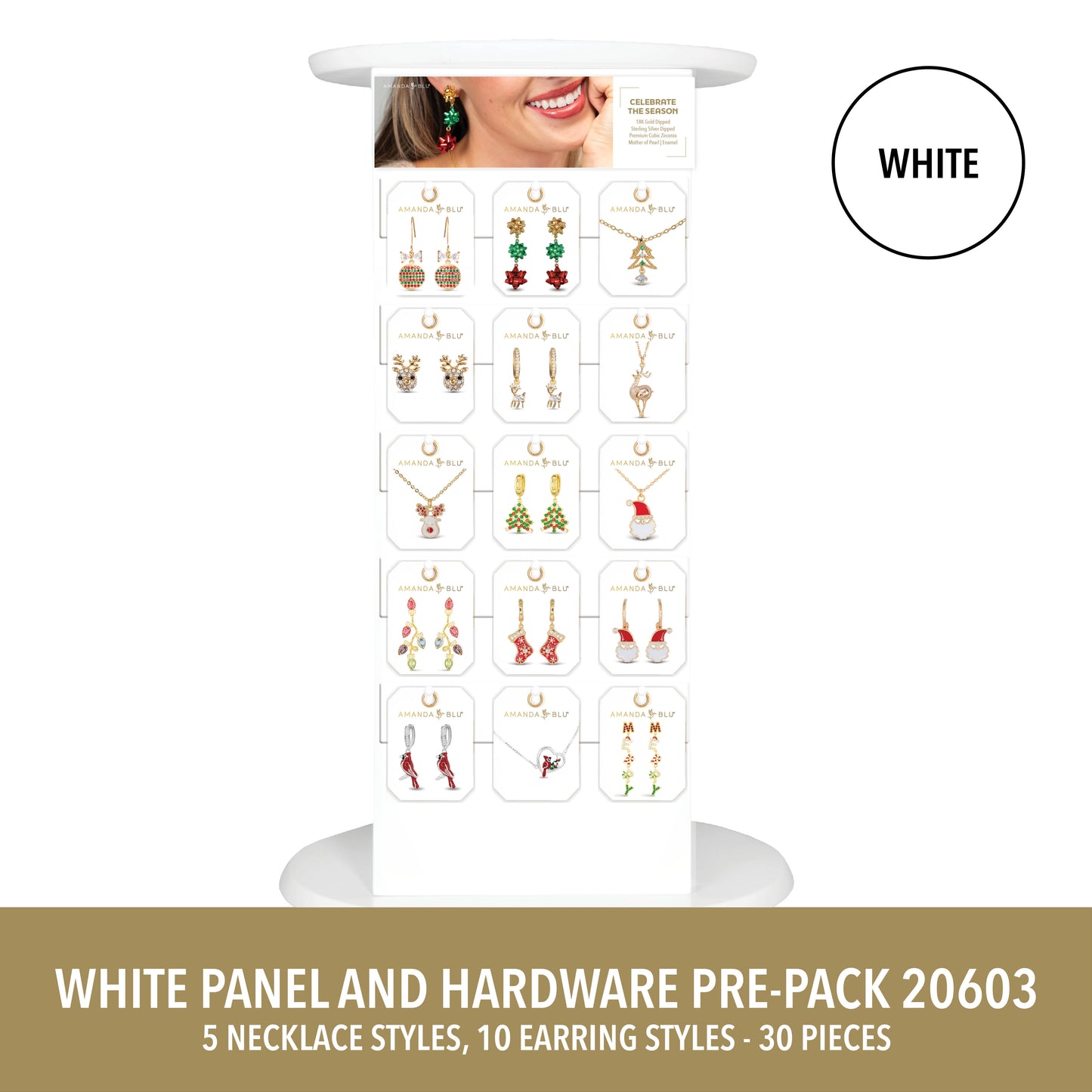 Medium White Countertop Display Panels