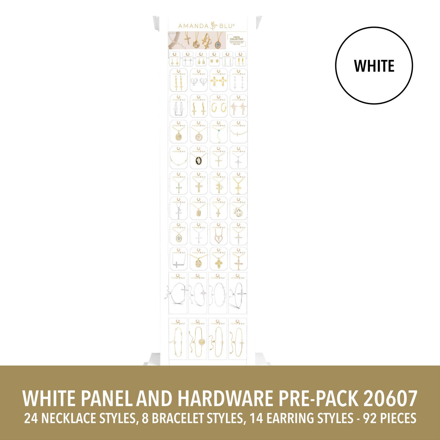 Slim White Floor Display Panels