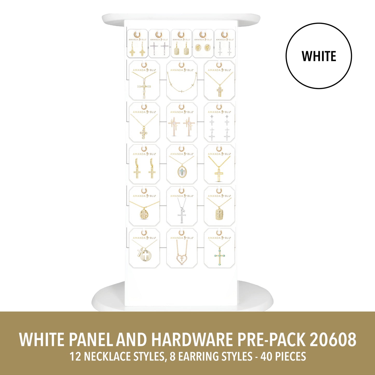 Medium White Countertop Display Panels