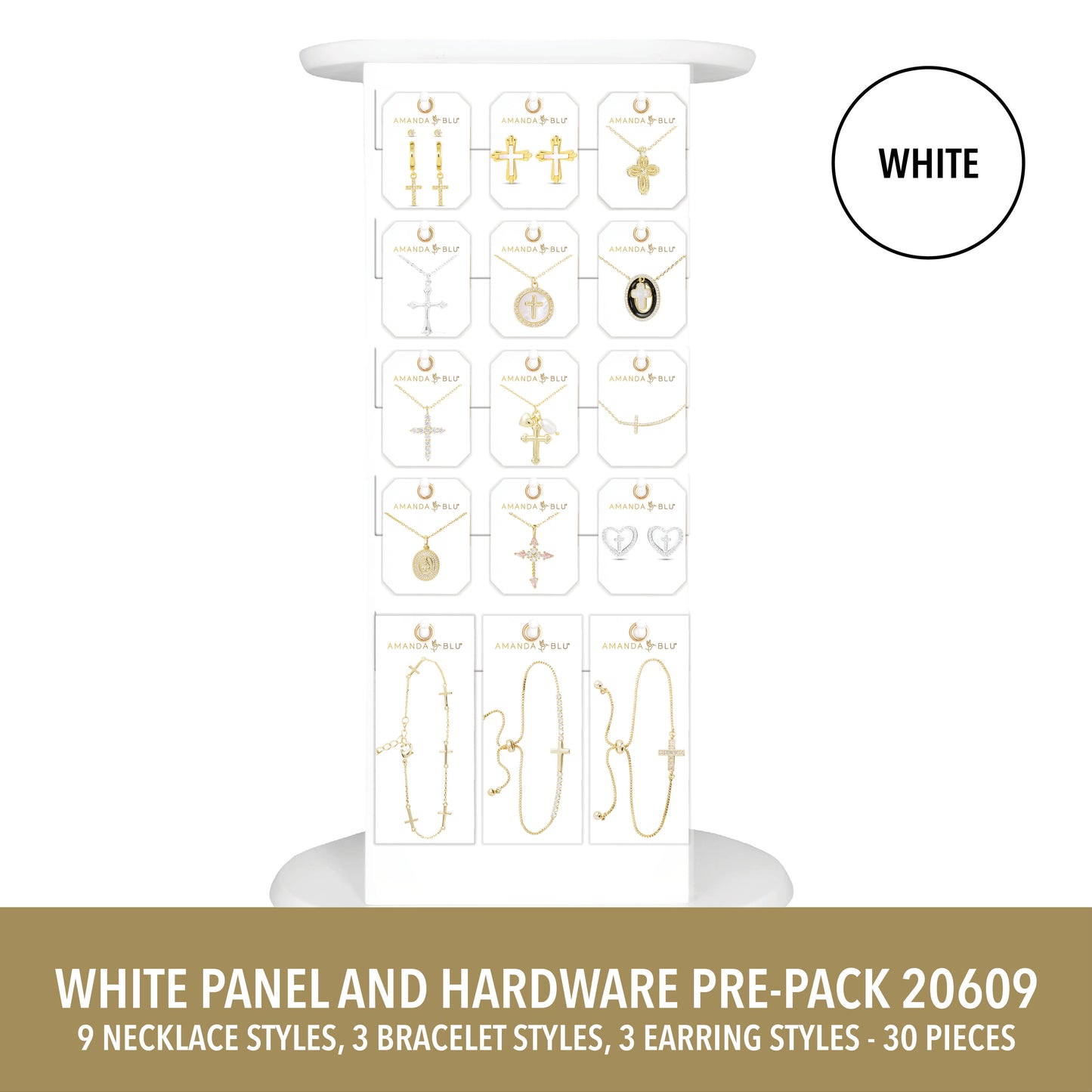 Medium White Countertop Display Panels