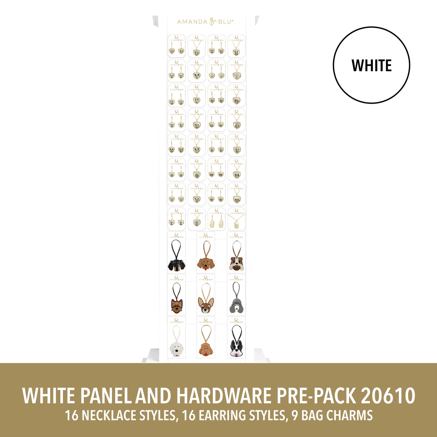 Slim White Floor Display Panels