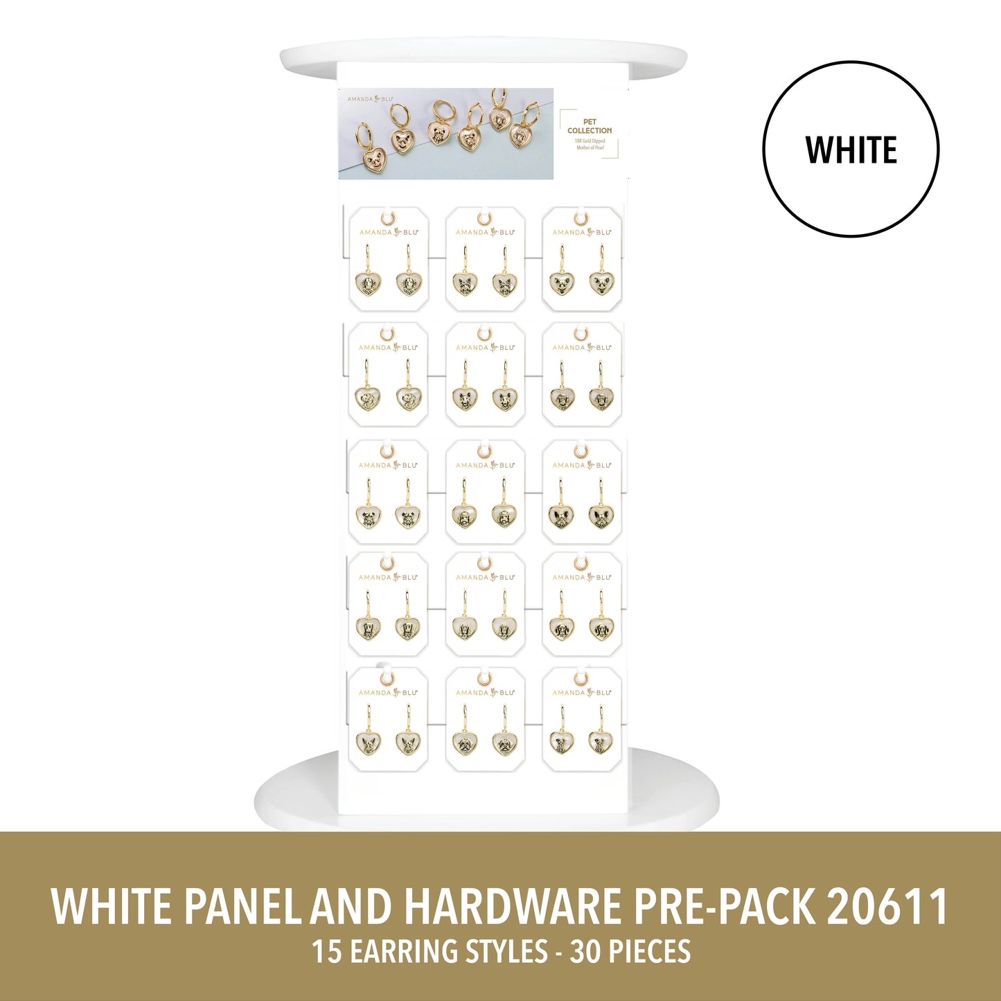 Medium White Countertop Display Panels