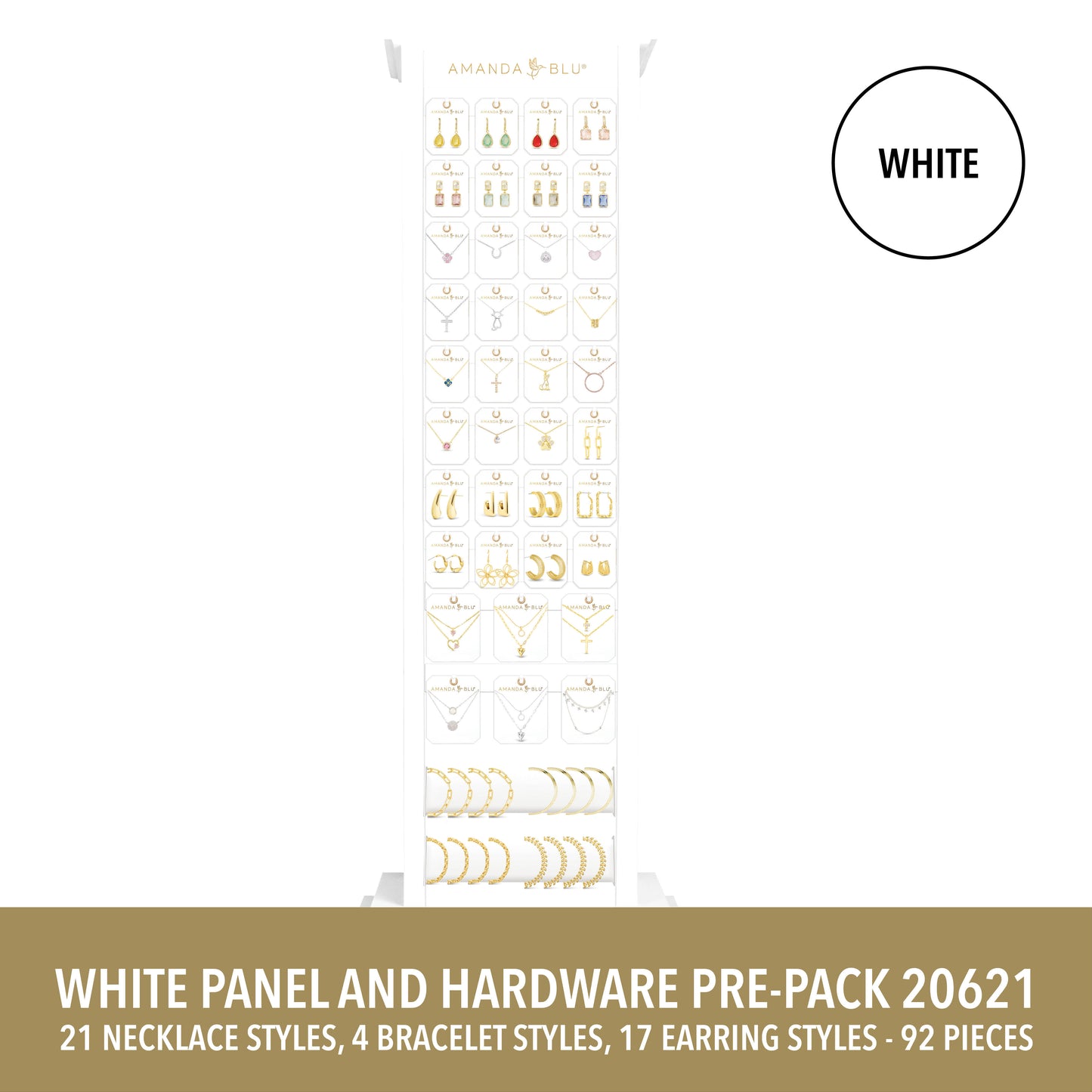 Slim White Floor Display Panels