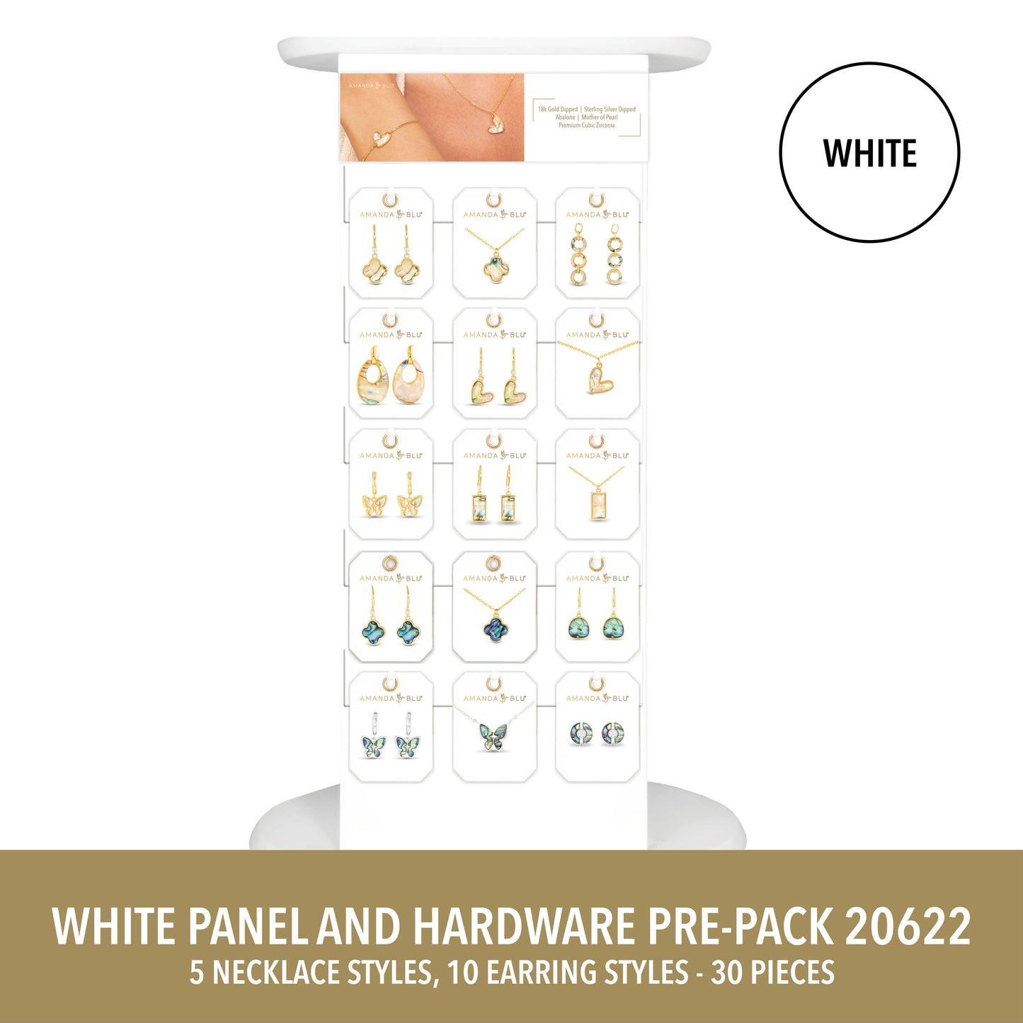 Medium White Countertop Display Panels