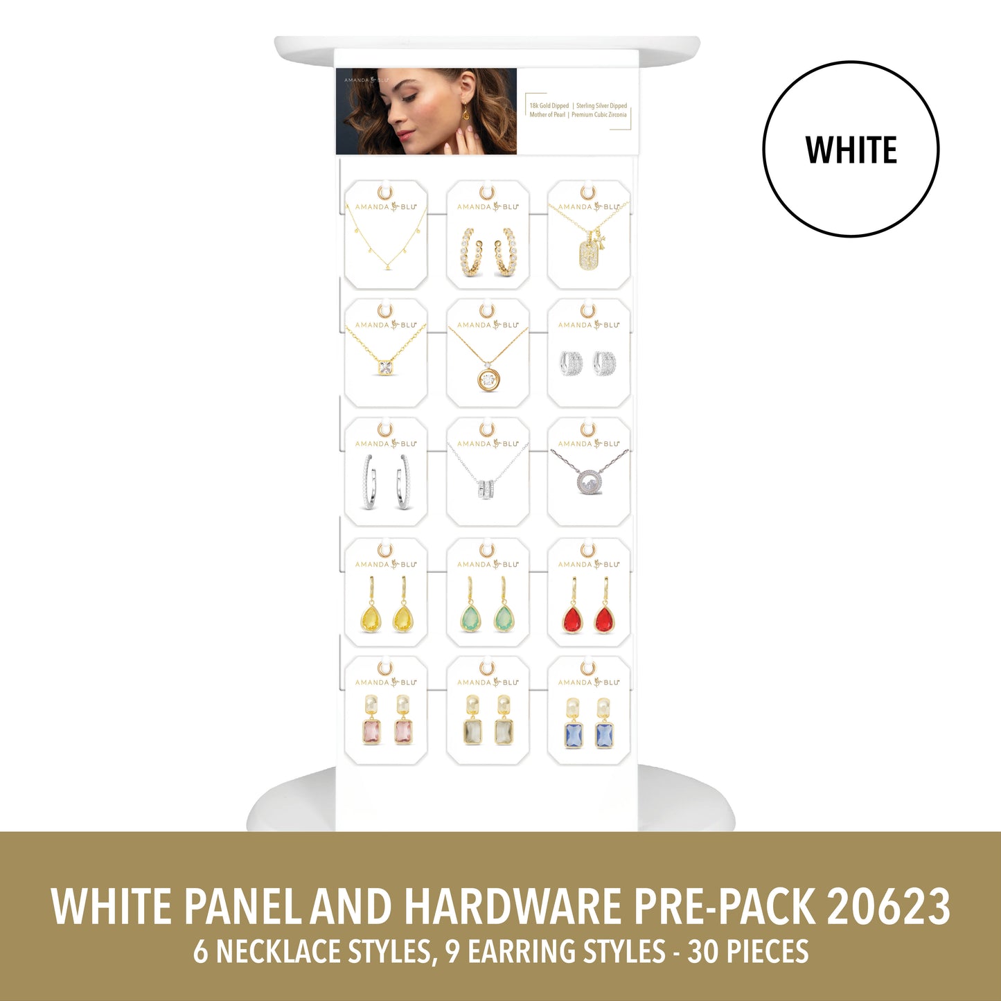 Medium White Countertop Display Panels