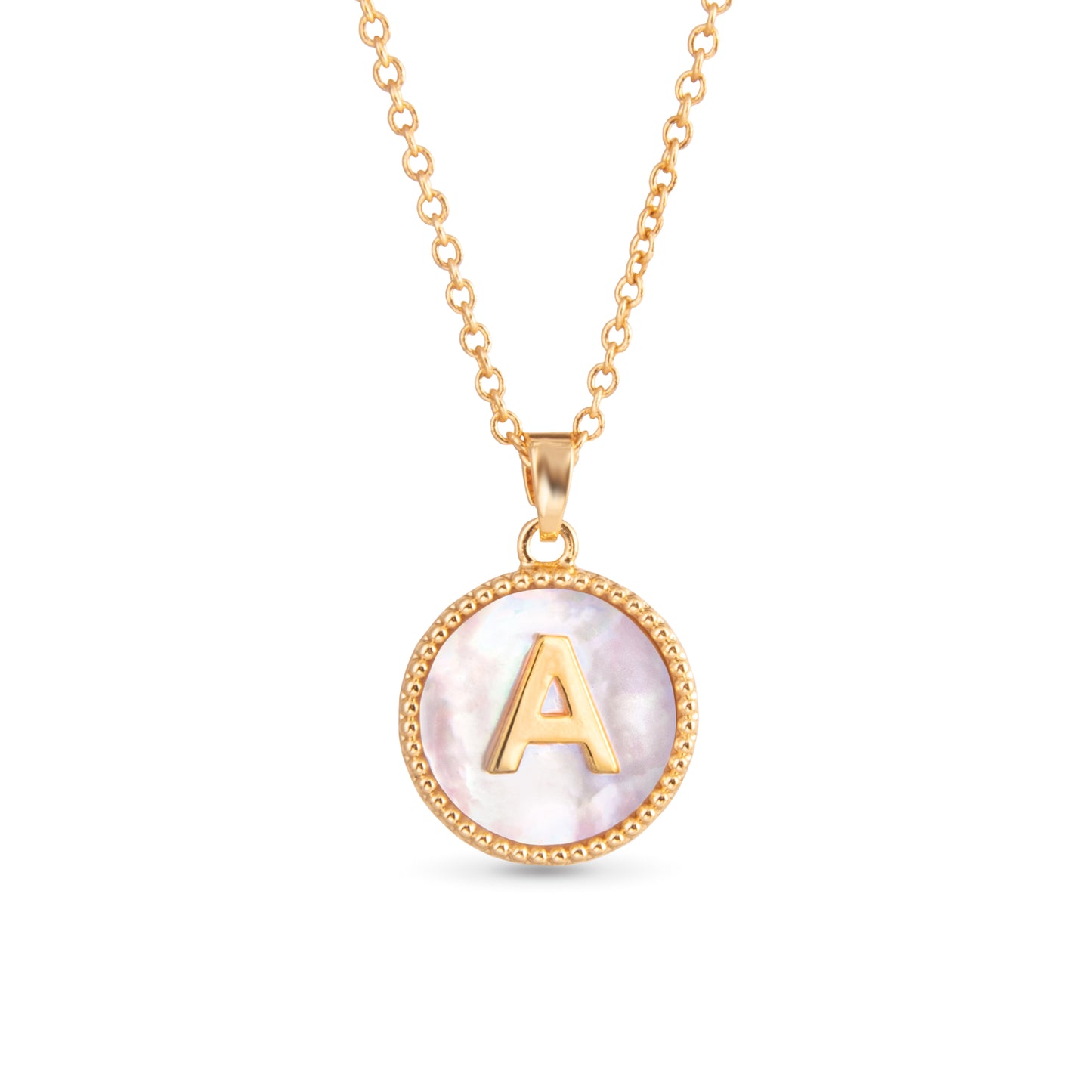 Mother of Pearl Initial Necklaces