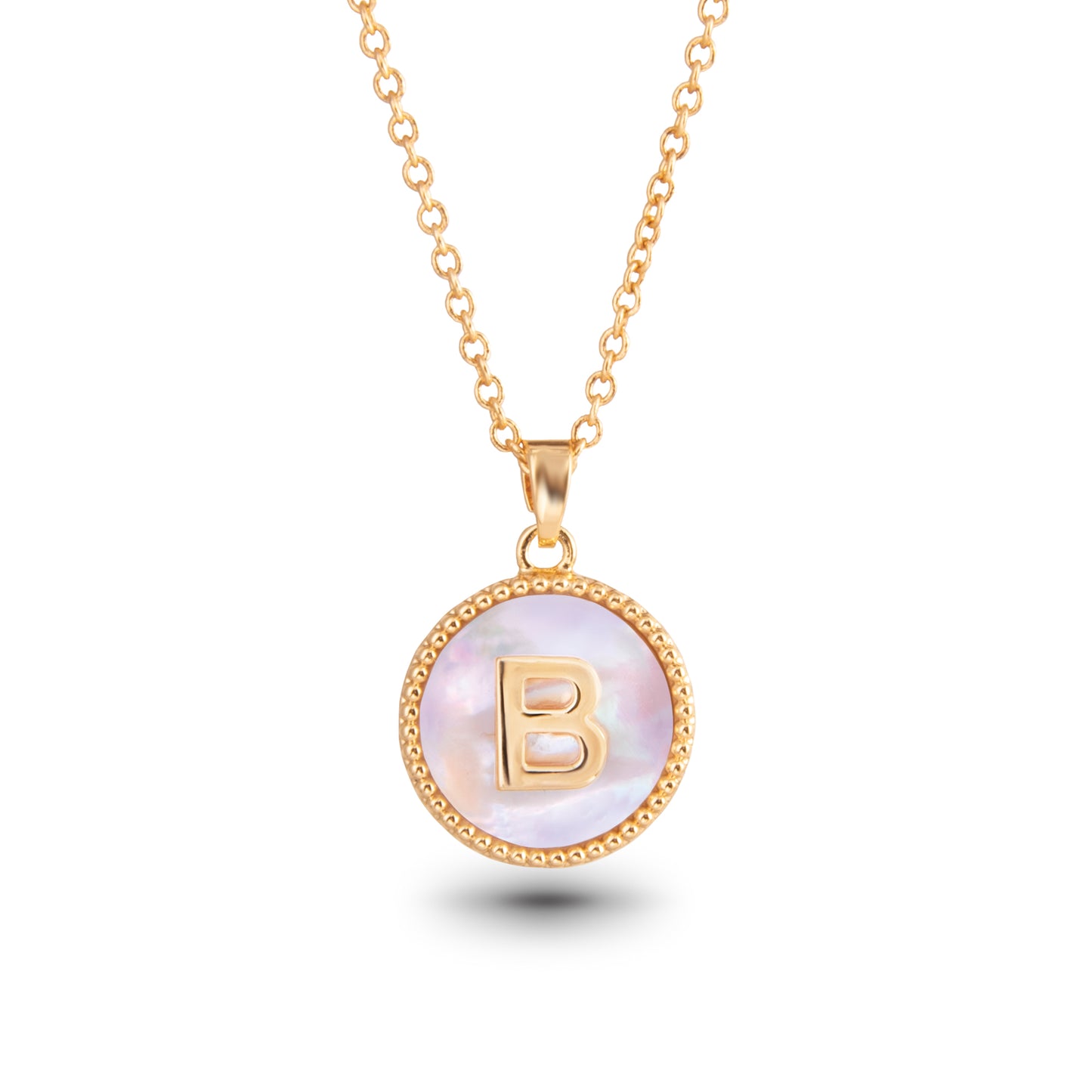 Mother of Pearl Initial Necklaces