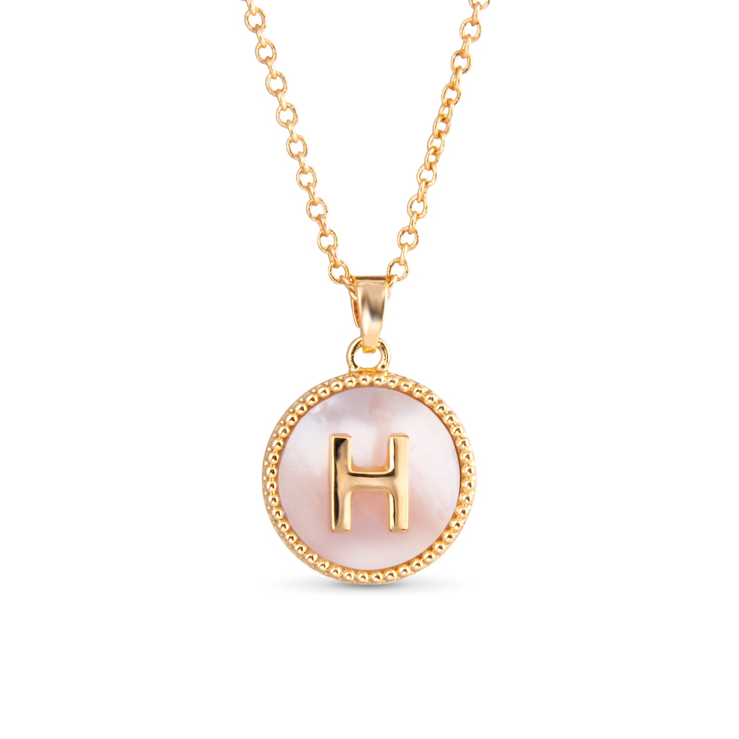 Mother of Pearl Initial Necklaces