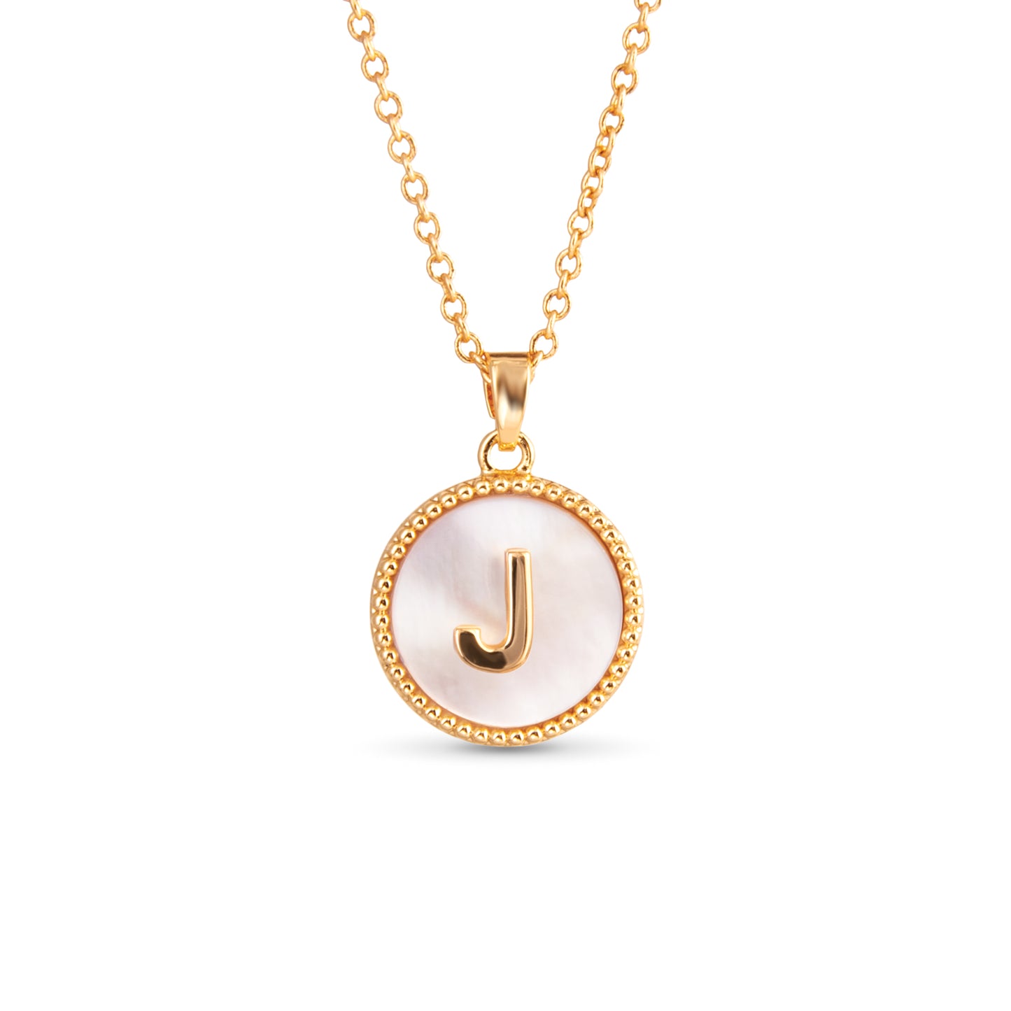 Mother of Pearl Initial Necklaces