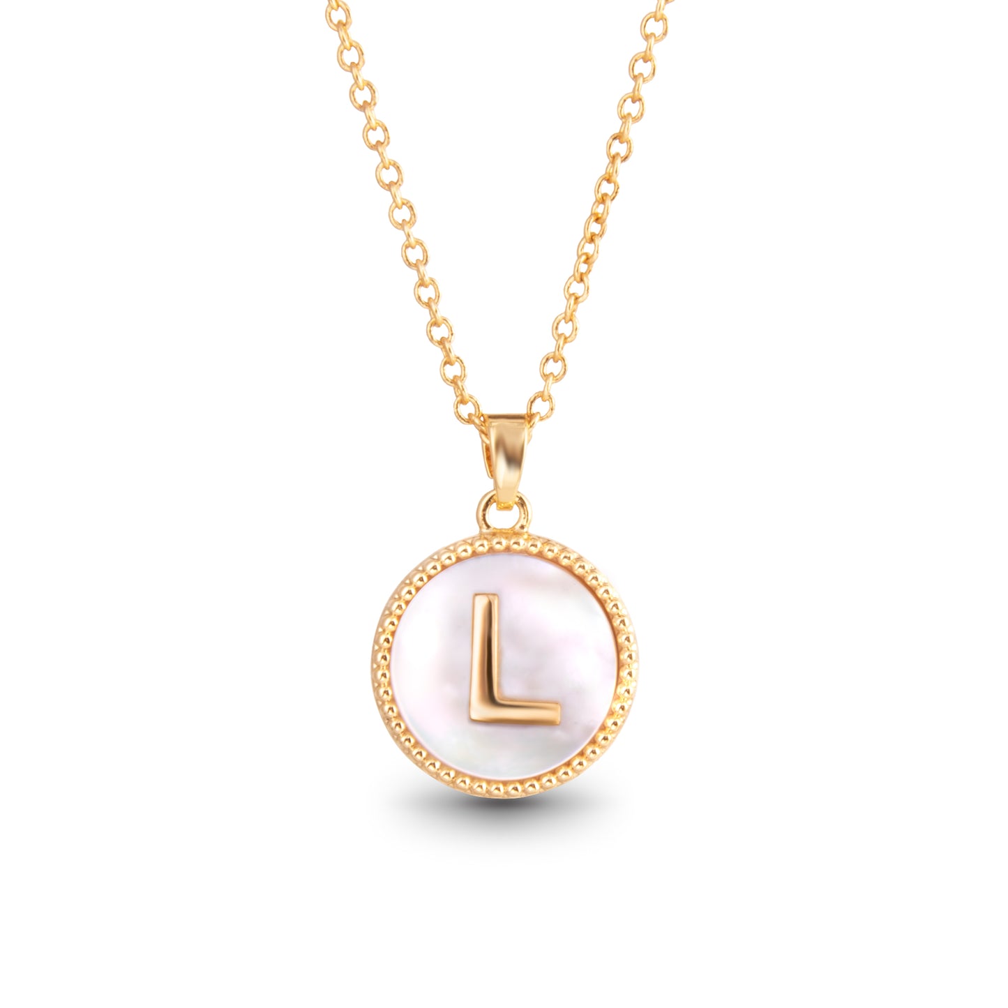 Mother of Pearl Initial Necklaces