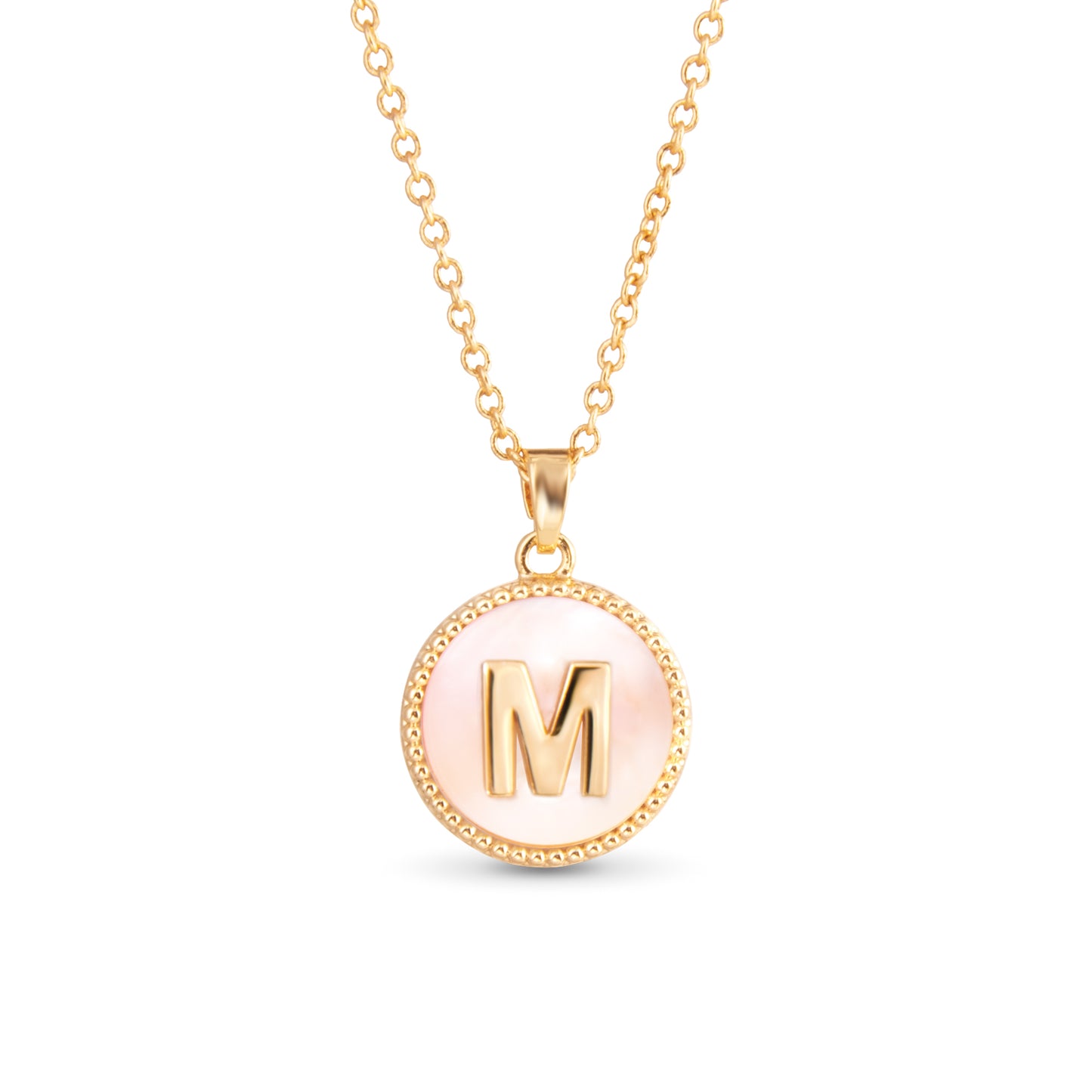 Mother of Pearl Initial Necklaces