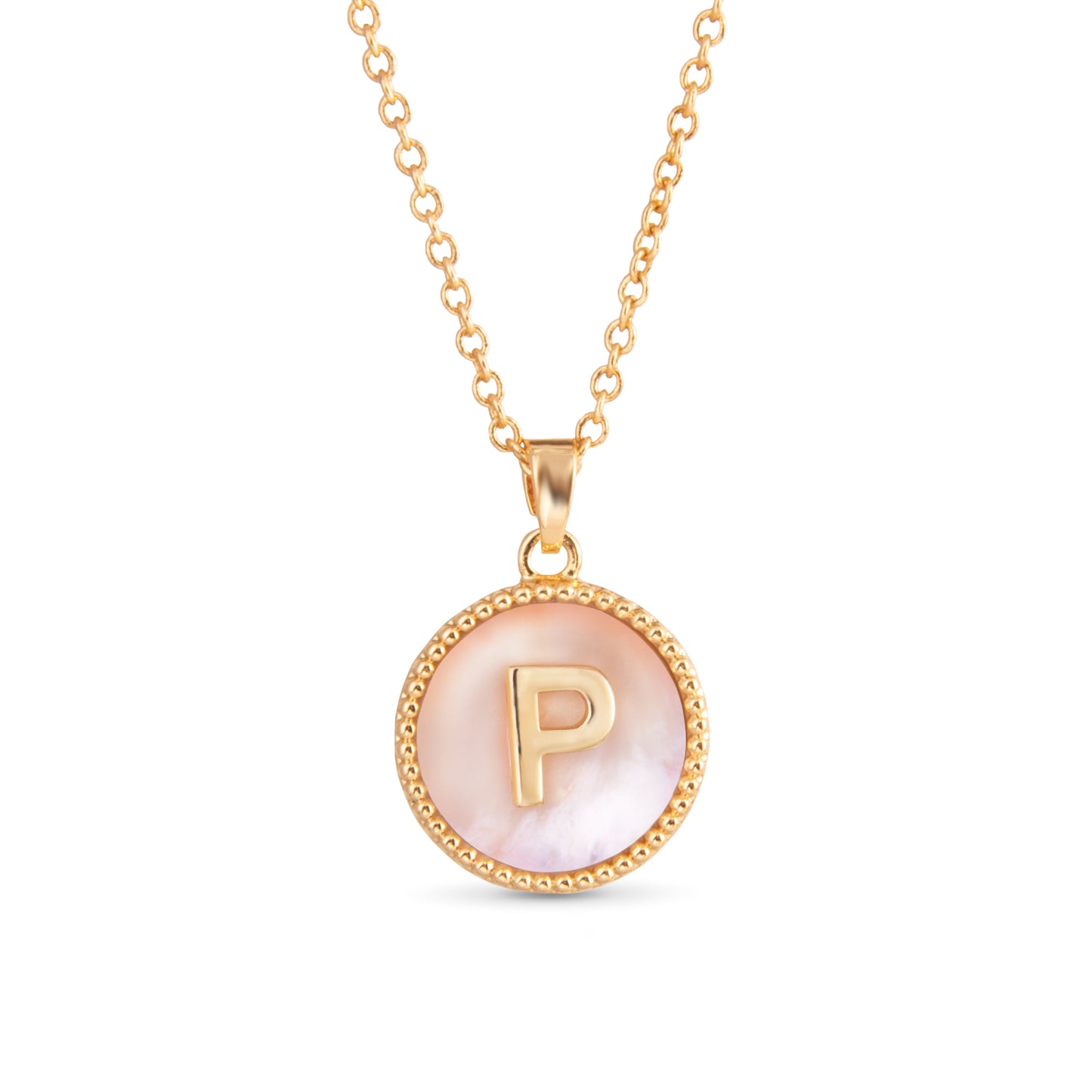 Mother of Pearl Initial Necklaces