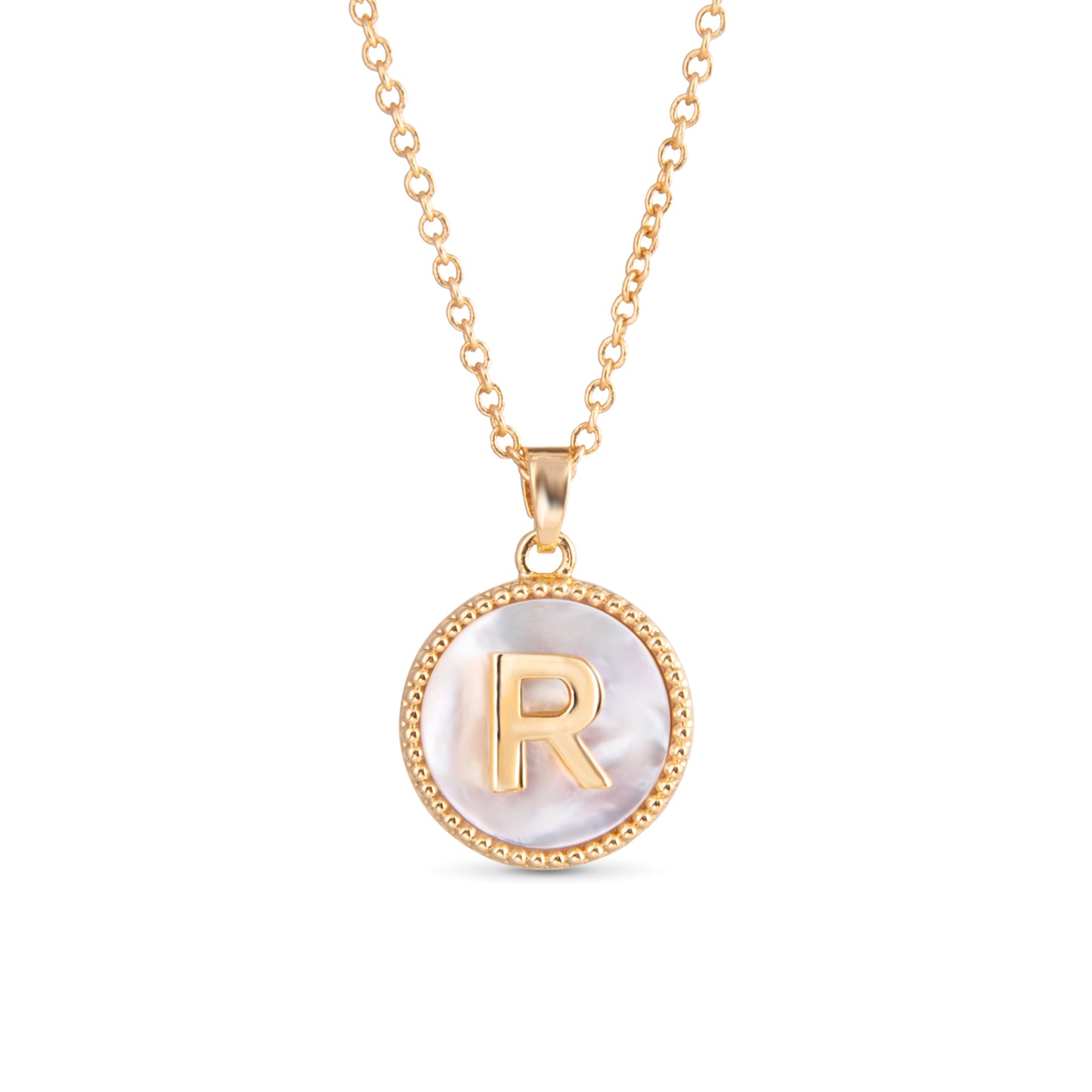 Mother of Pearl Initial Necklaces