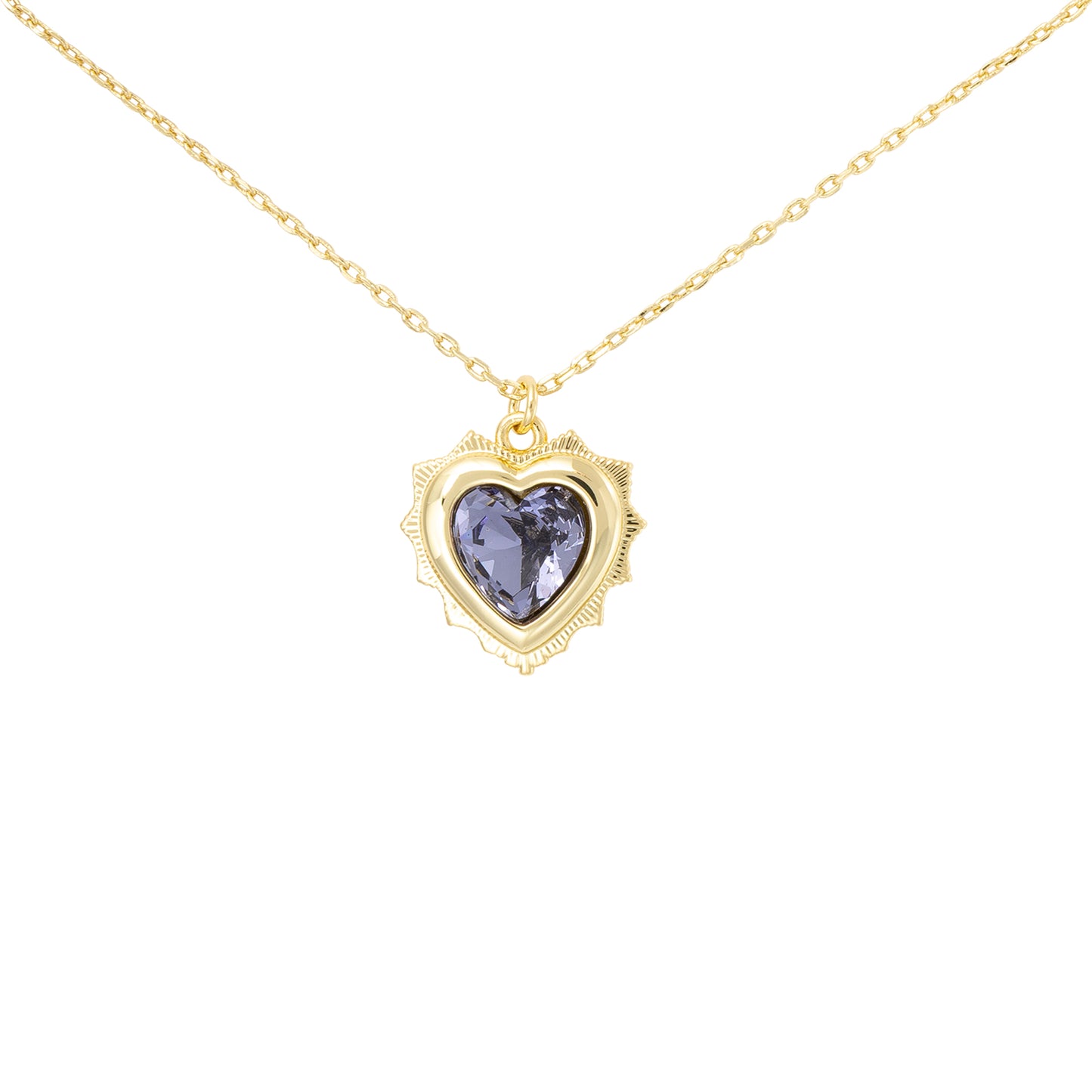 Gold Crystal Birthstone Necklaces
