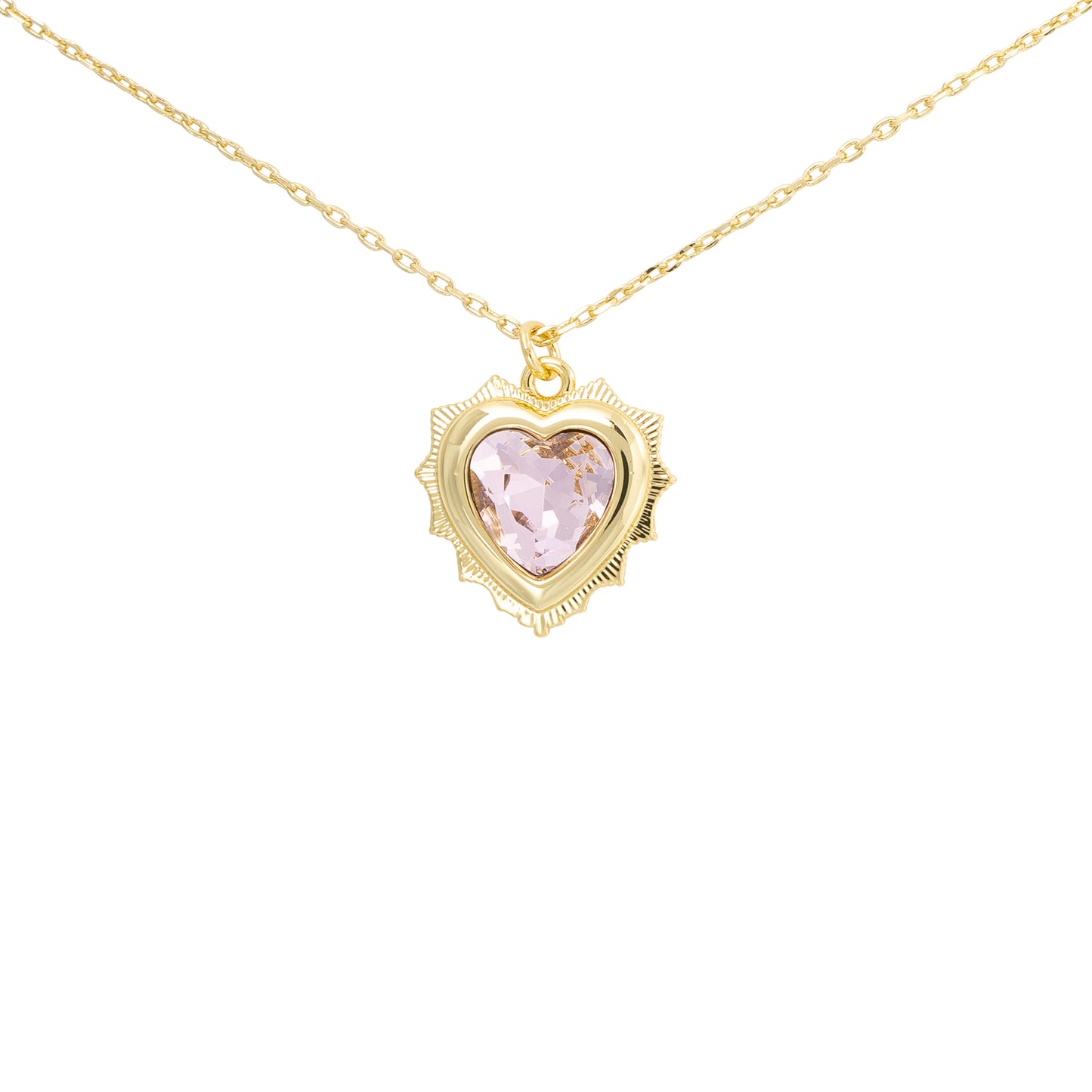 Gold Crystal Birthstone Necklaces
