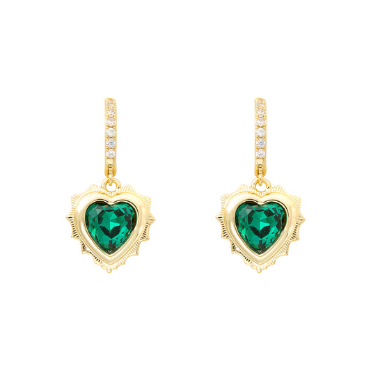 Gold Crystal Birthstone Earrings