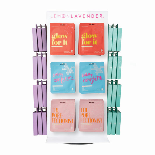 Pre Fixed Rotating Counter Display Lemon Lavender Skincare