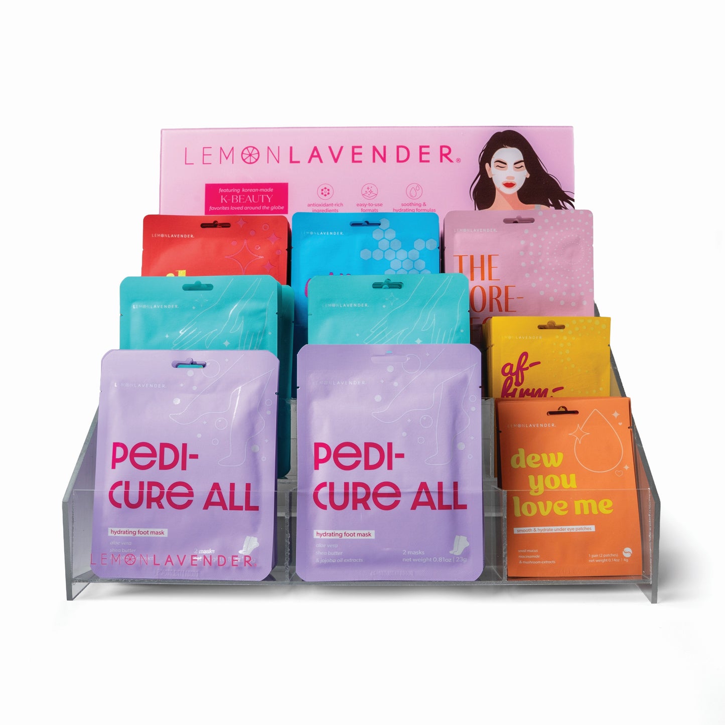 Pre Fixed Tiered Counter Display Lemon Lavender Skincare