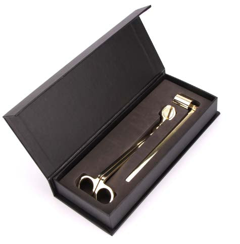 Snuffer + Wick Trimmer Set | Brushed Gold