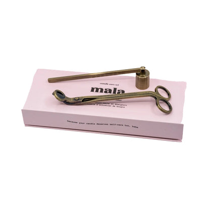 Snuffer + Wick Trimmer Set | Brushed Gold