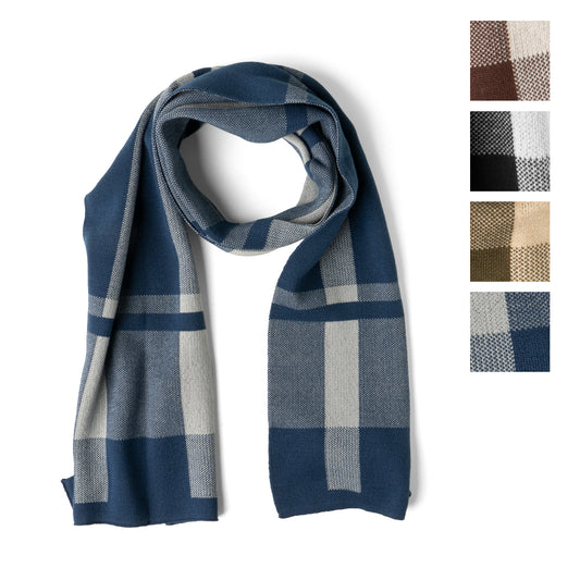 Gentleman's Plaid Knit Scarf