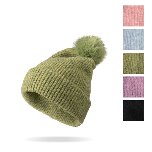 Powder Knit Ultra Soft Pom Hat