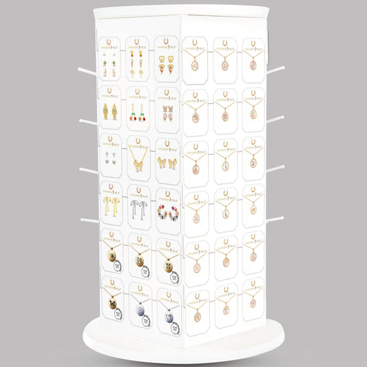 Pre-Fixed Medium White Countertop Fixture Display