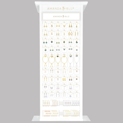 Pre-Fixed White SLIM Floor Fixture Display