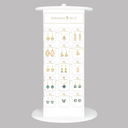 Pre-Fixed Medium White Countertop Fixture Display