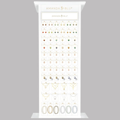 Pre-Fixed White SLIM Floor Fixture Display