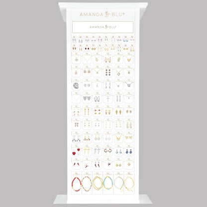 Pre-Fixed White SLIM Floor Fixture Display