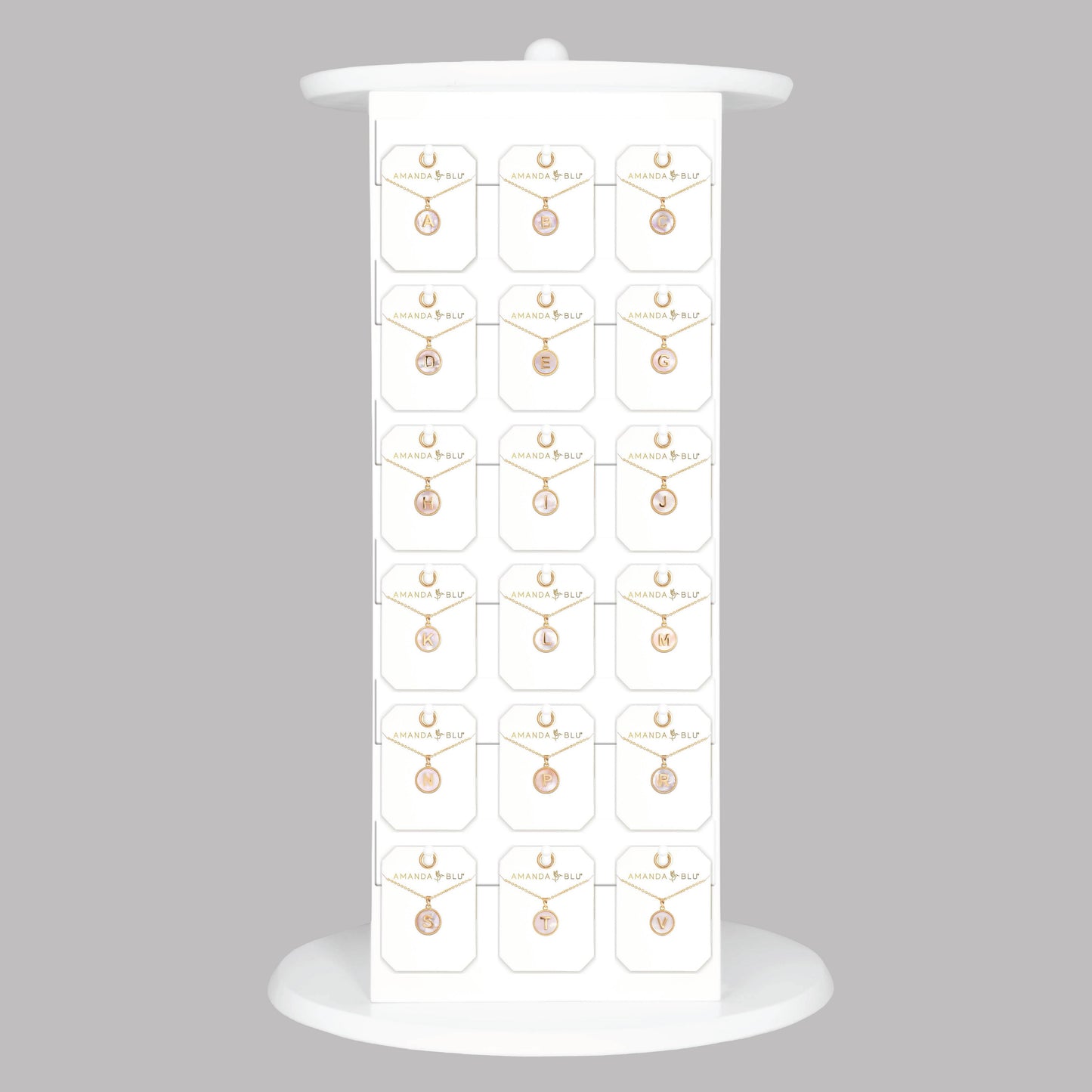 Pre-Fixed Medium White Countertop Fixture Display