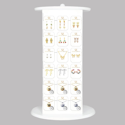 Pre-Fixed Medium White Countertop Fixture Display