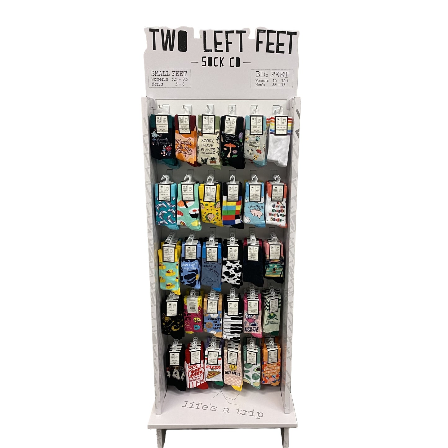 Two Left Feet Cardboard Floor Display