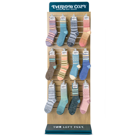 Two Left Feet Super Soft Socks Floor Display