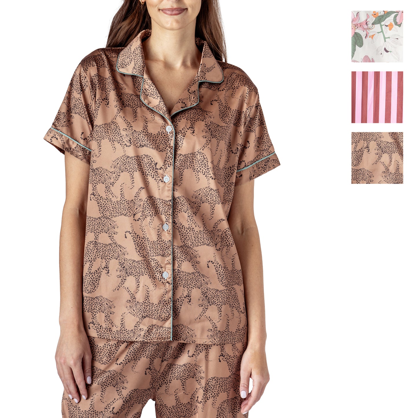 Mon Cheri Satin Pajama Tops