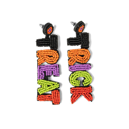 Halloween Spooky Beaded Earrings