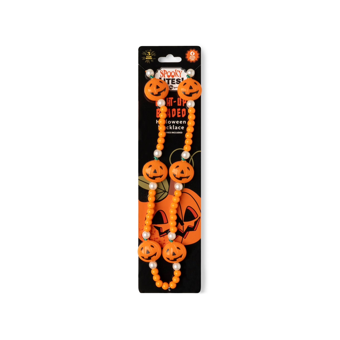 Spooky Lites! Light-Up Beaded Halloween Necklace