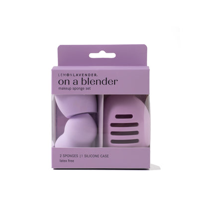 On A Blender Makeup Sponges And Case