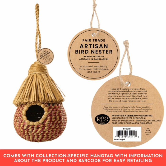 Bird Nester | Recycled Sari & Rice Straw