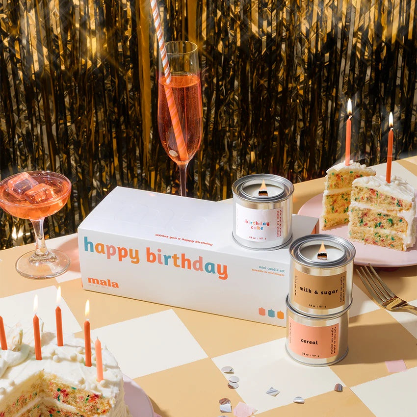 Candle Gift Set | Happy Birthday (Birthday Cake + Cereal + Milk & Sugar)