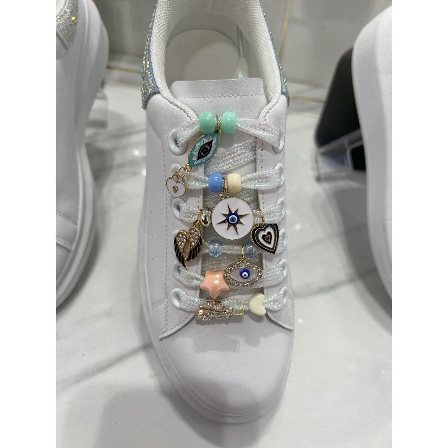 Paris Shoelace Set & Charms