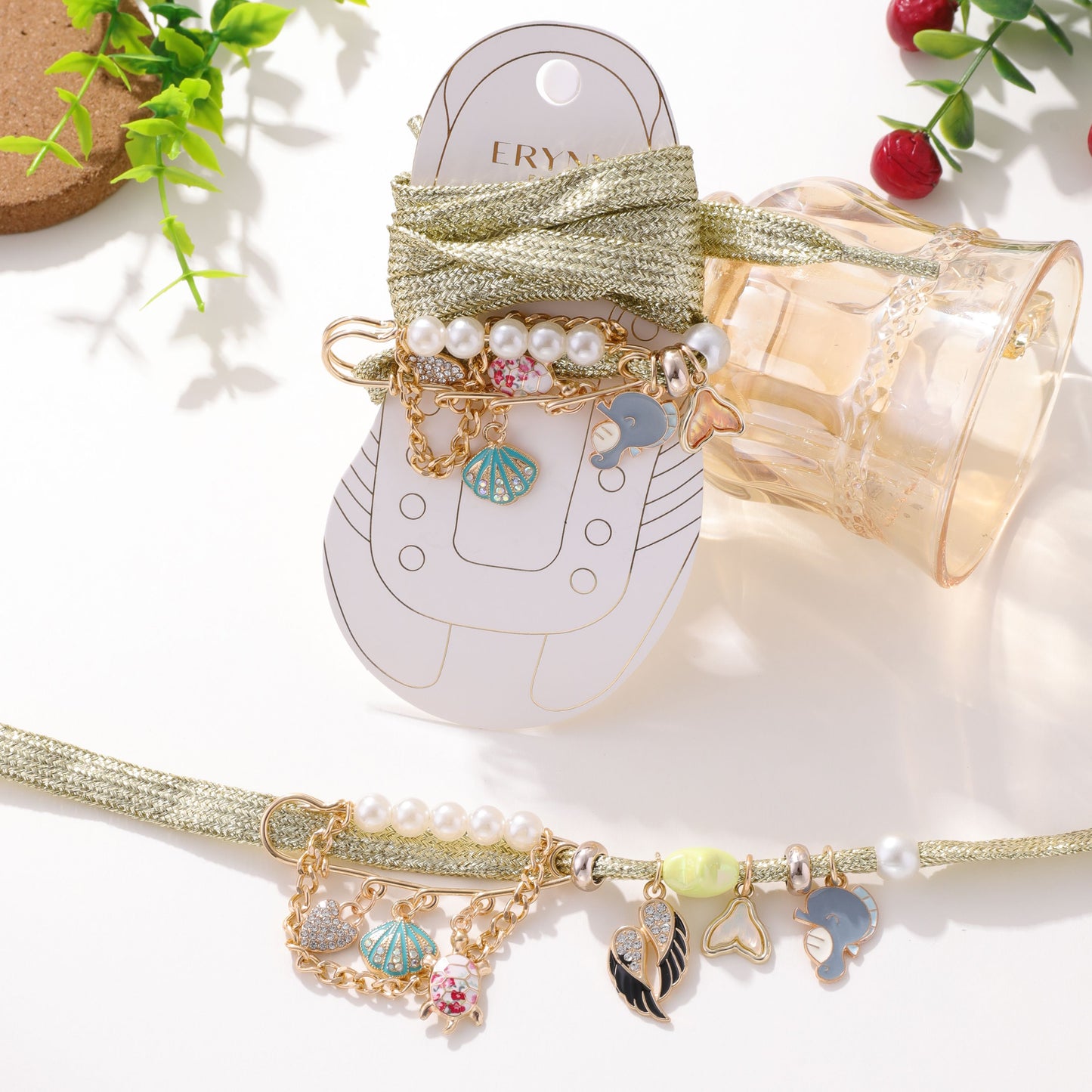 Paris Shoelace Set & Charms