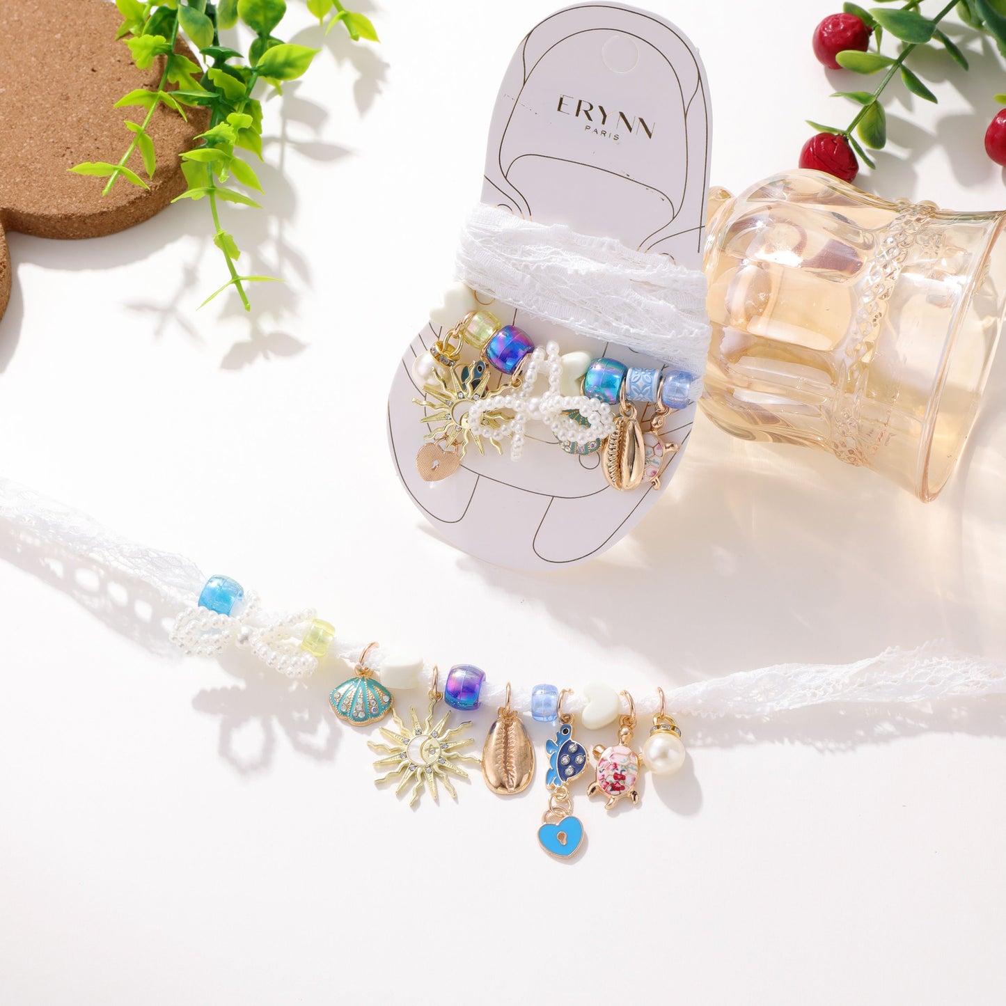 Paris Shoelace Set & Charms