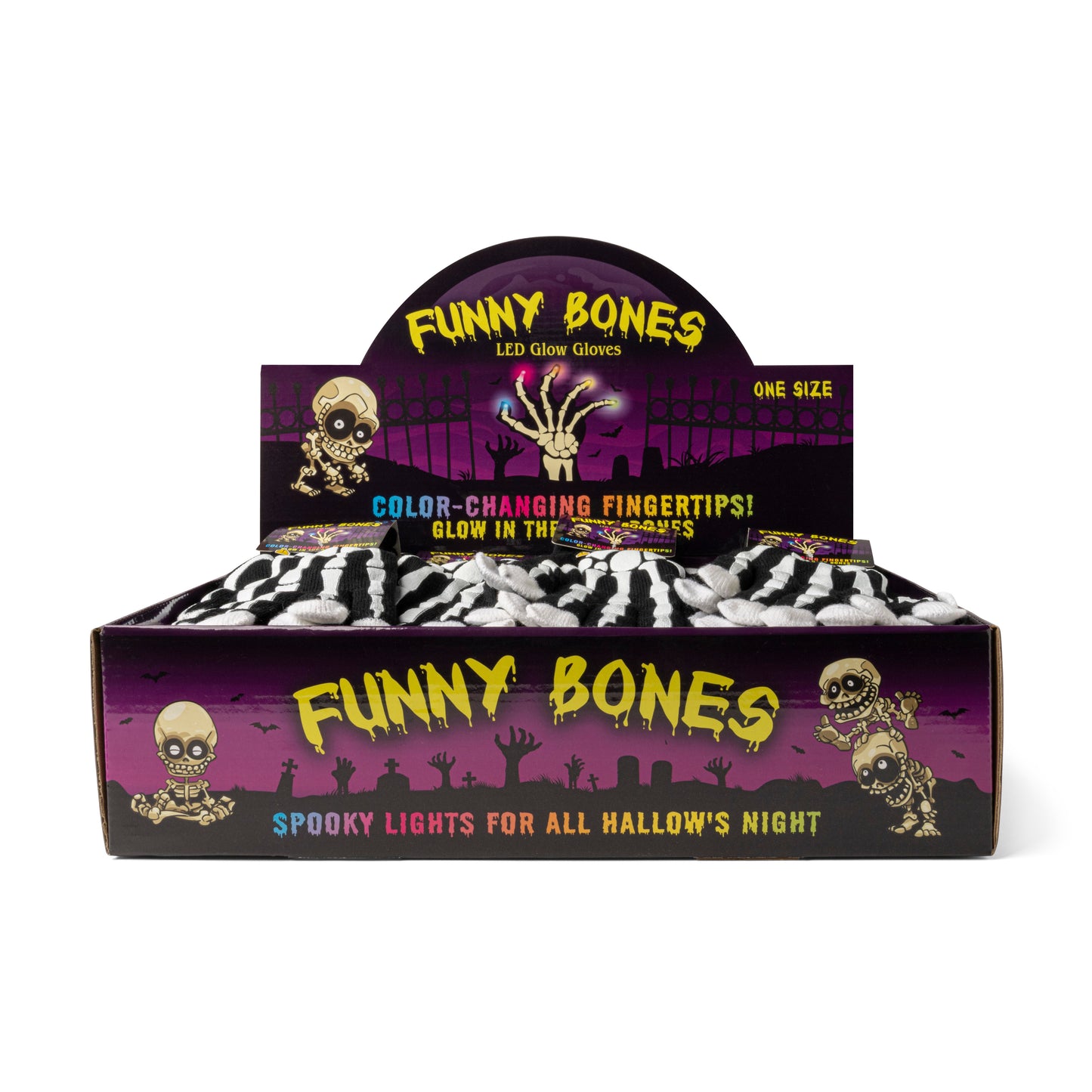 Funny Bones Multicolour LED Gloves
