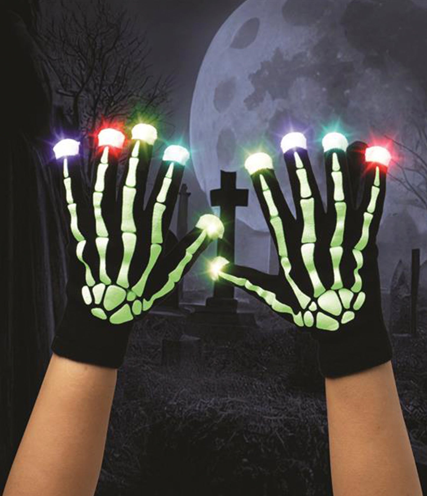 Funny Bones Multicolour LED Gloves