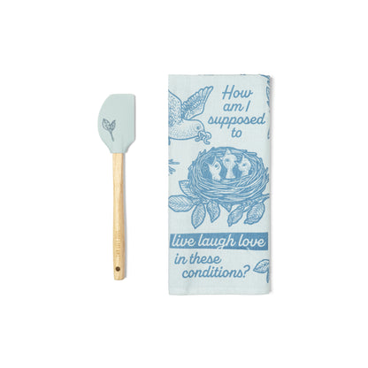 The Reluctant Chef Tea Towel & Spatula Set