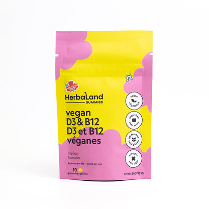 Travel Gummies Vitamin D & B12 10Ct