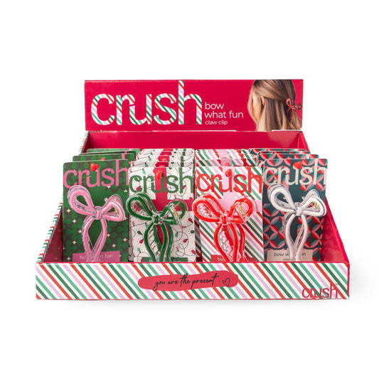Xmas Bow What Fun Claw Clip